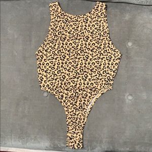 Forever 21 leopard bodysuit small
